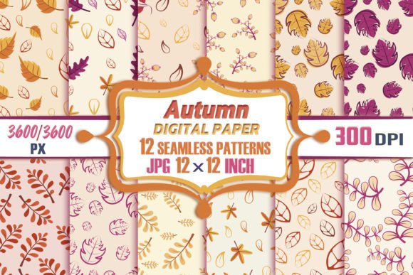 Autumn Digital Paper Fall Patterns
