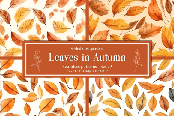 Autumn Leaves Seamless Patterns