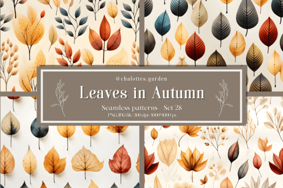 Autumn Leaves Seamless Patterns for Creative Projects