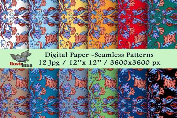 Blue Fantasia Seamless Patterns: A Versatile Resource for Creative Projects