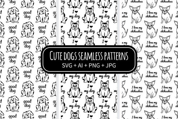 Cute Dogs Vector Patterns for Creative Projects
