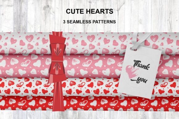 Cute Hearts Patterns: A Versatile Design Resource for Creative Projects