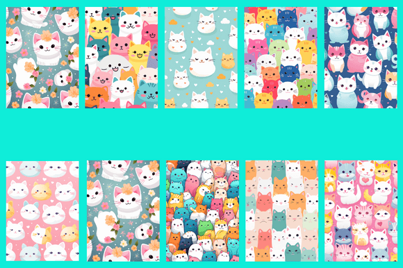 Cute Kawaii Cats Patterns