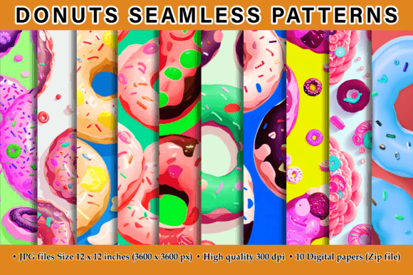 Donuts Seamless Patterns: A Creative Resource for Designers and Artists