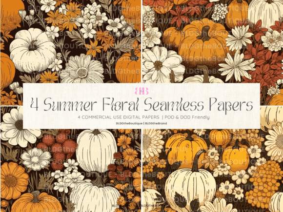 Exploring Fall Pumpkin Digital Seamless Patterns for Creative Projects