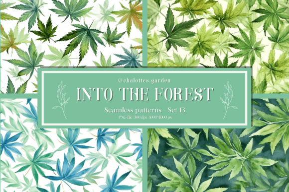 In the Forest Seamless Patterns Set 13