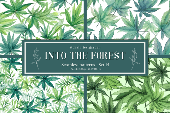 In the Forest Seamless Patterns Set 14