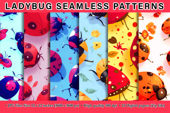 Ladybug Seamless Patterns: A Creative Resource for Designers and Enthusiasts