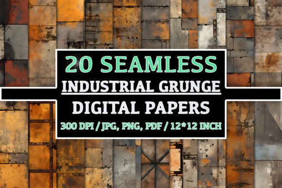 Seamless Industrial Grunge Patterns