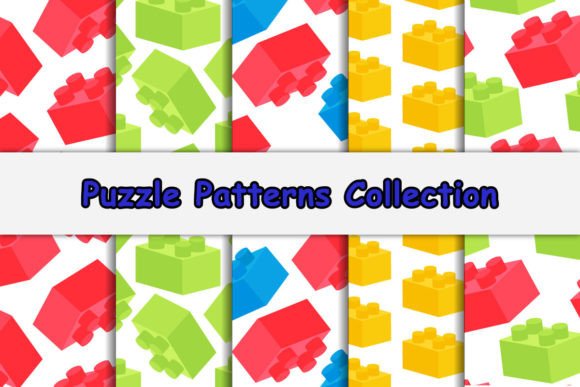 Seamless Puzzle Patterns Graphic 2