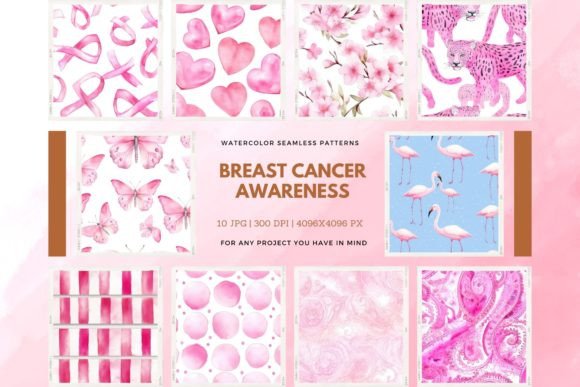 Watercolor Pink Week Seamless Patterns: A Creative Resource for Designers and Makers